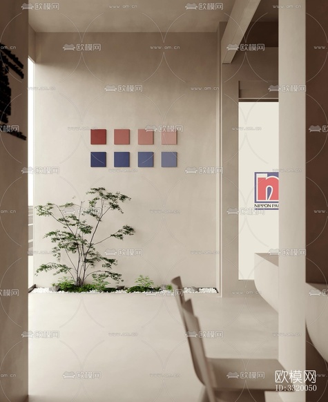侘寂展覽展廳效果圖下載(渲染圖3)