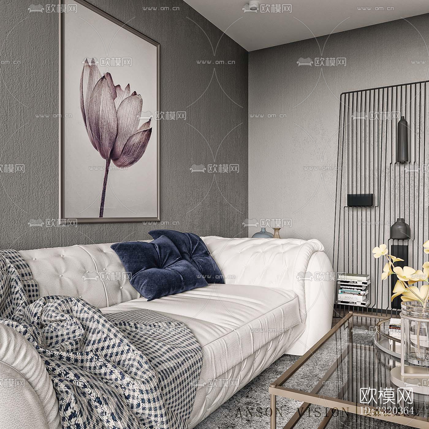 现代客厅效果图下载（渲染图7）