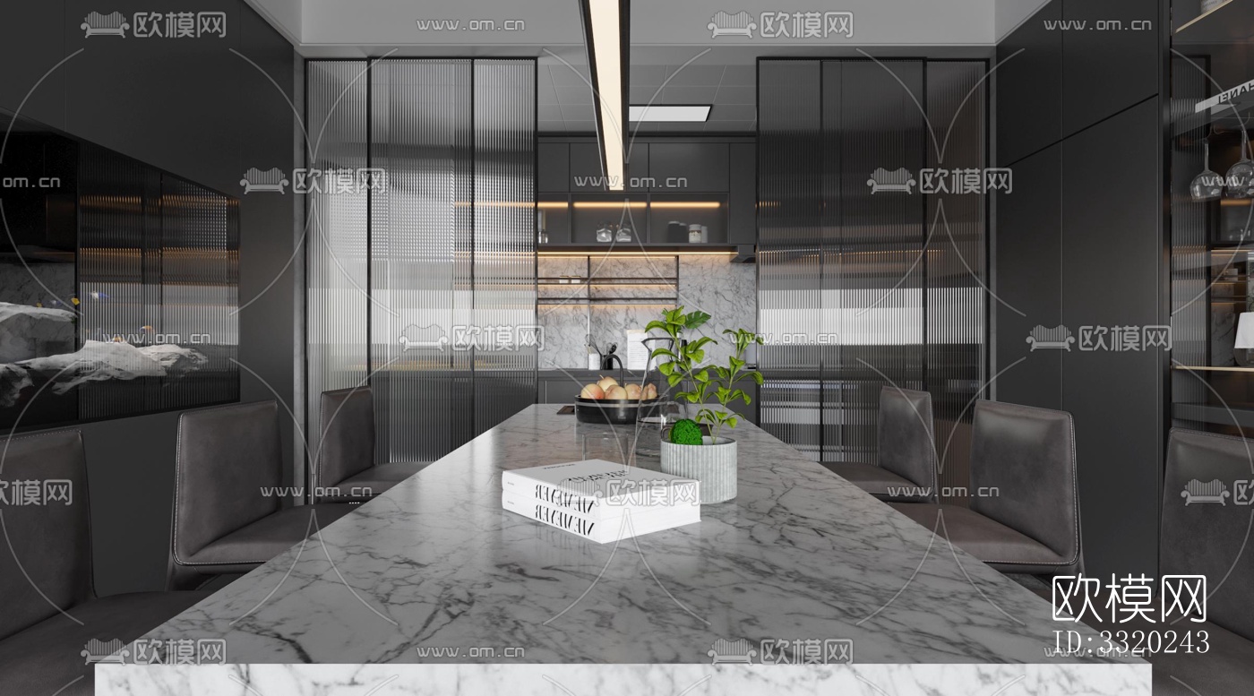 现代客厅效果图下载（渲染图8）