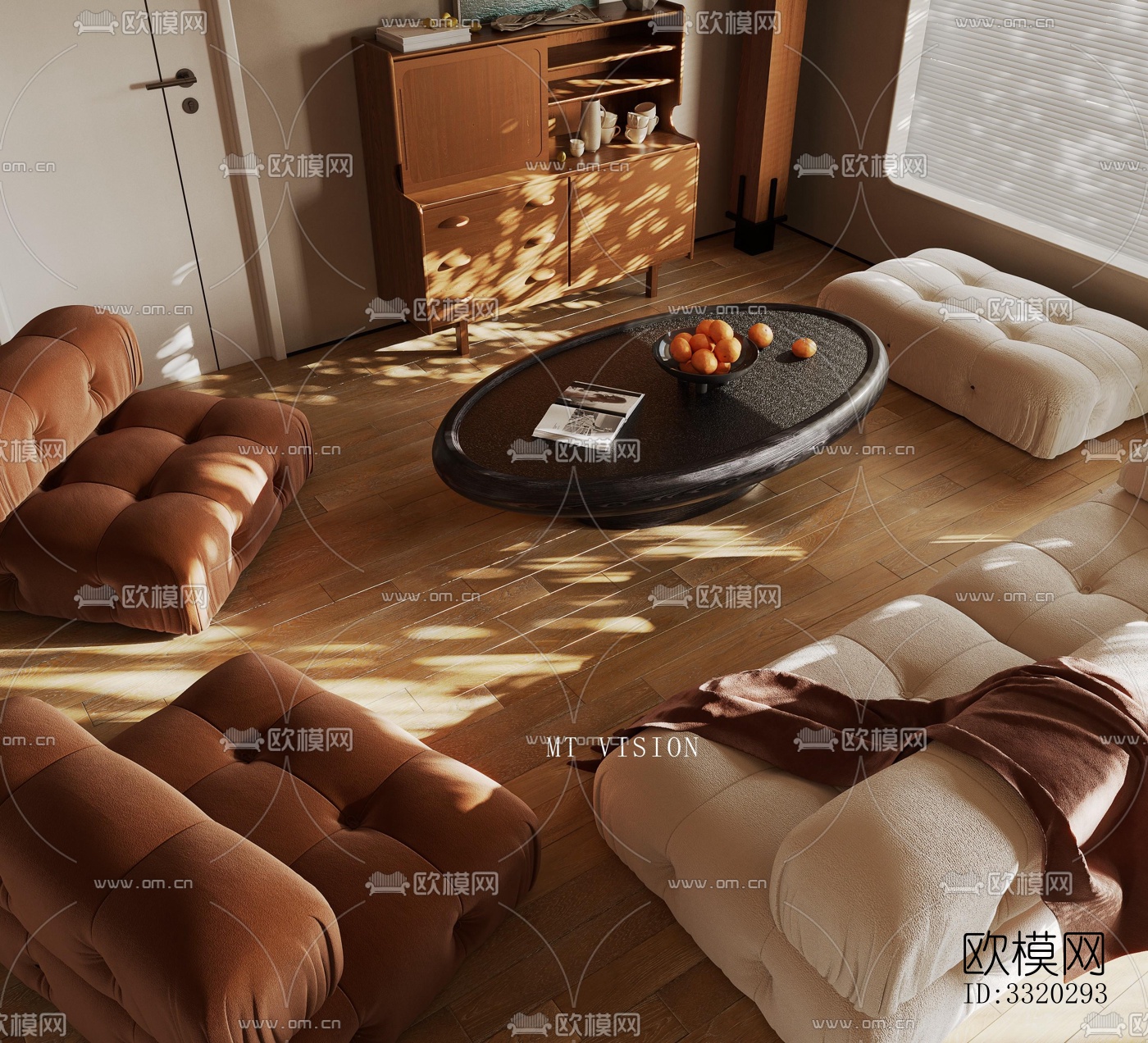 现代客厅效果图下载（渲染图6）