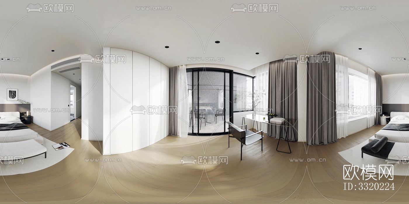 现代客厅效果图下载（渲染图2）