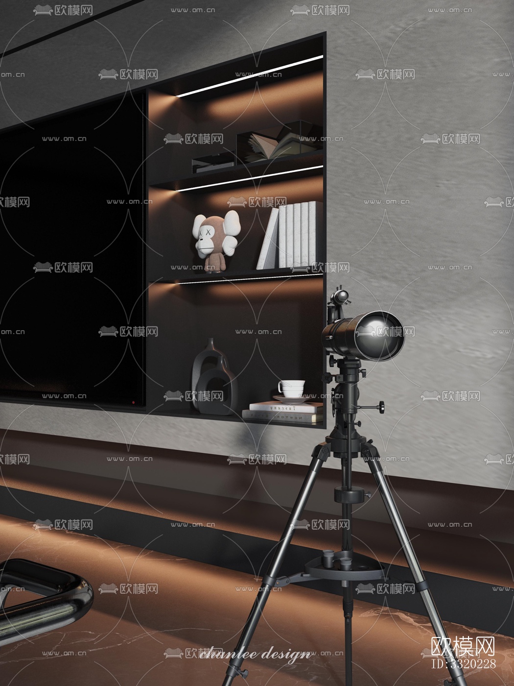 现代客厅效果图下载（渲染图10）