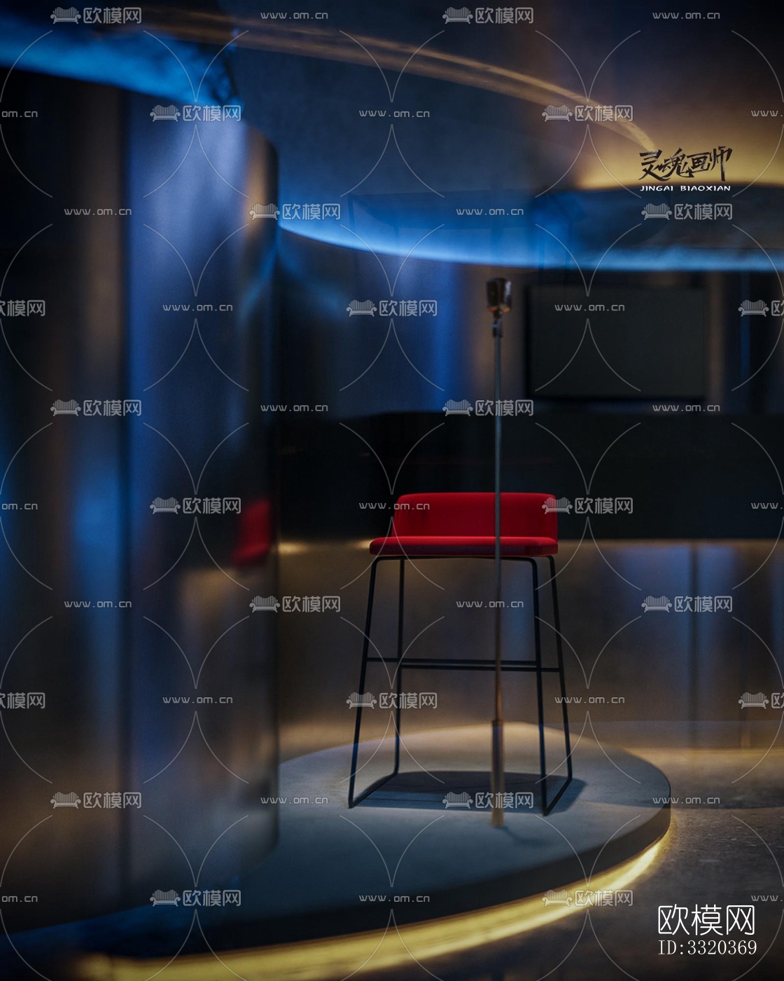 现代客厅效果图下载（渲染图5）