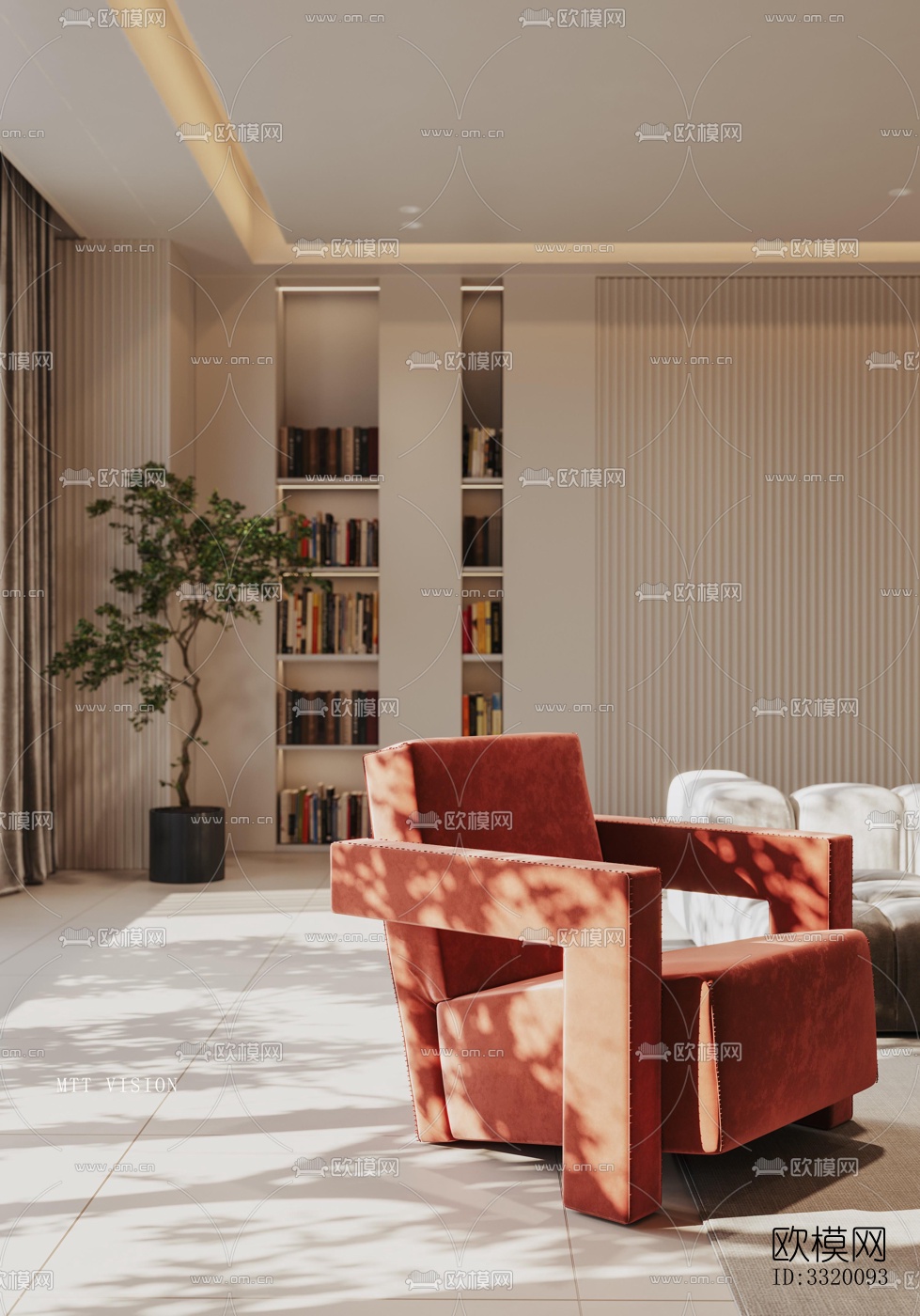 现代客厅效果图下载（渲染图6）