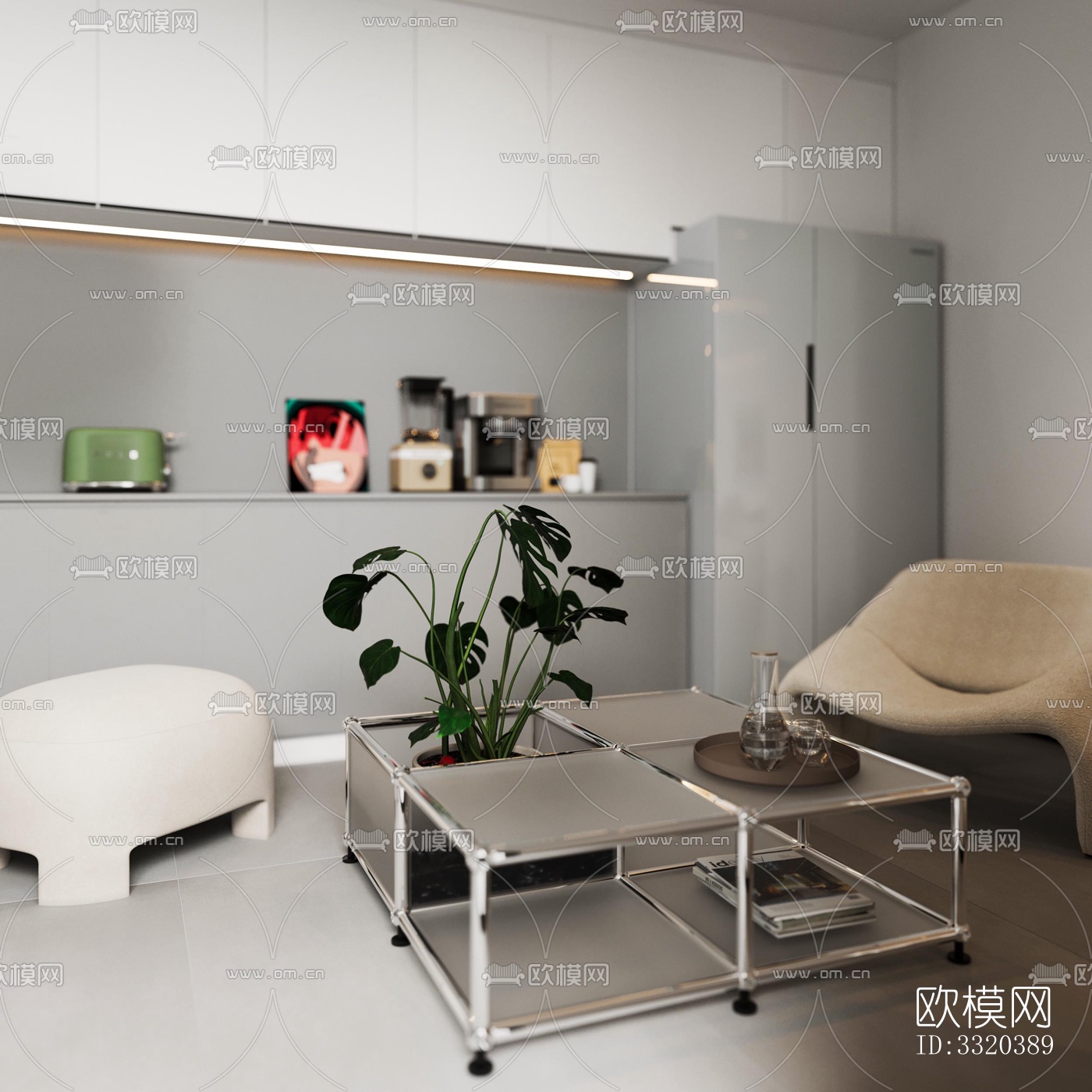 现代客厅效果图下载（渲染图9）