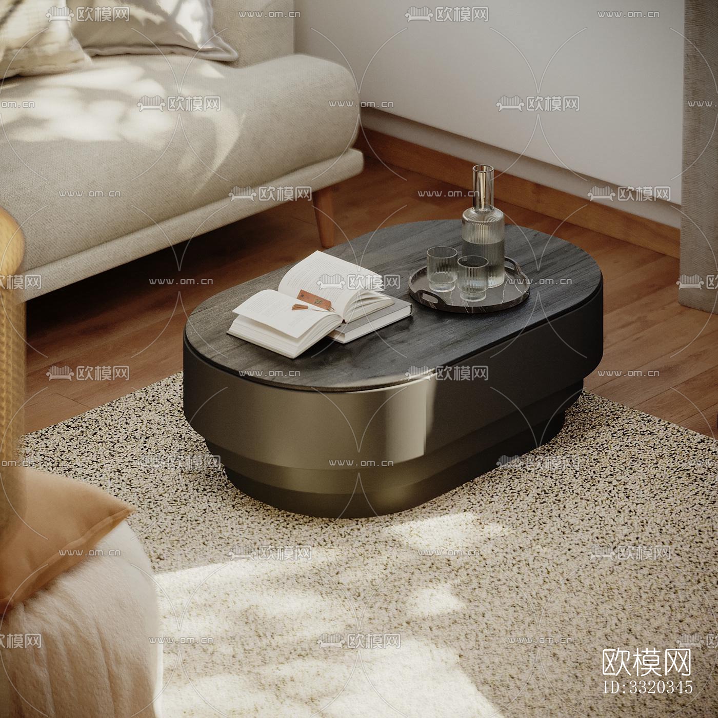 现代客厅效果图下载（渲染图5）