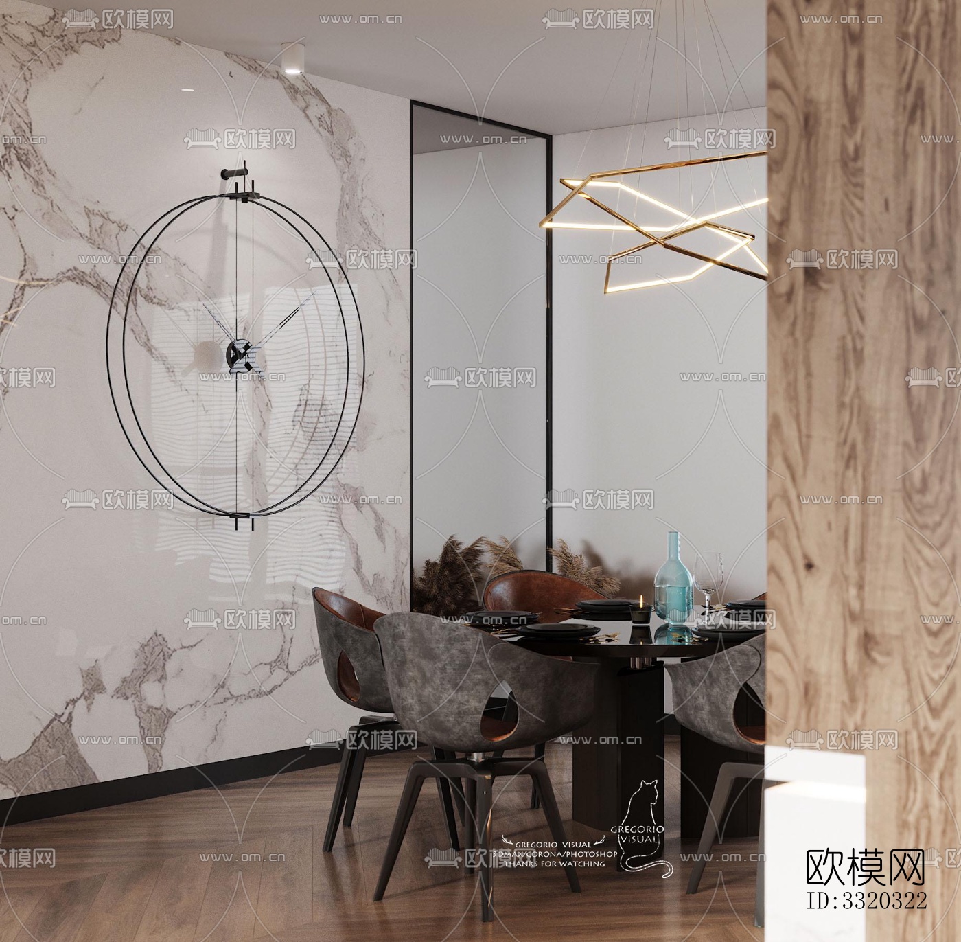 现代客厅效果图下载（渲染图5）