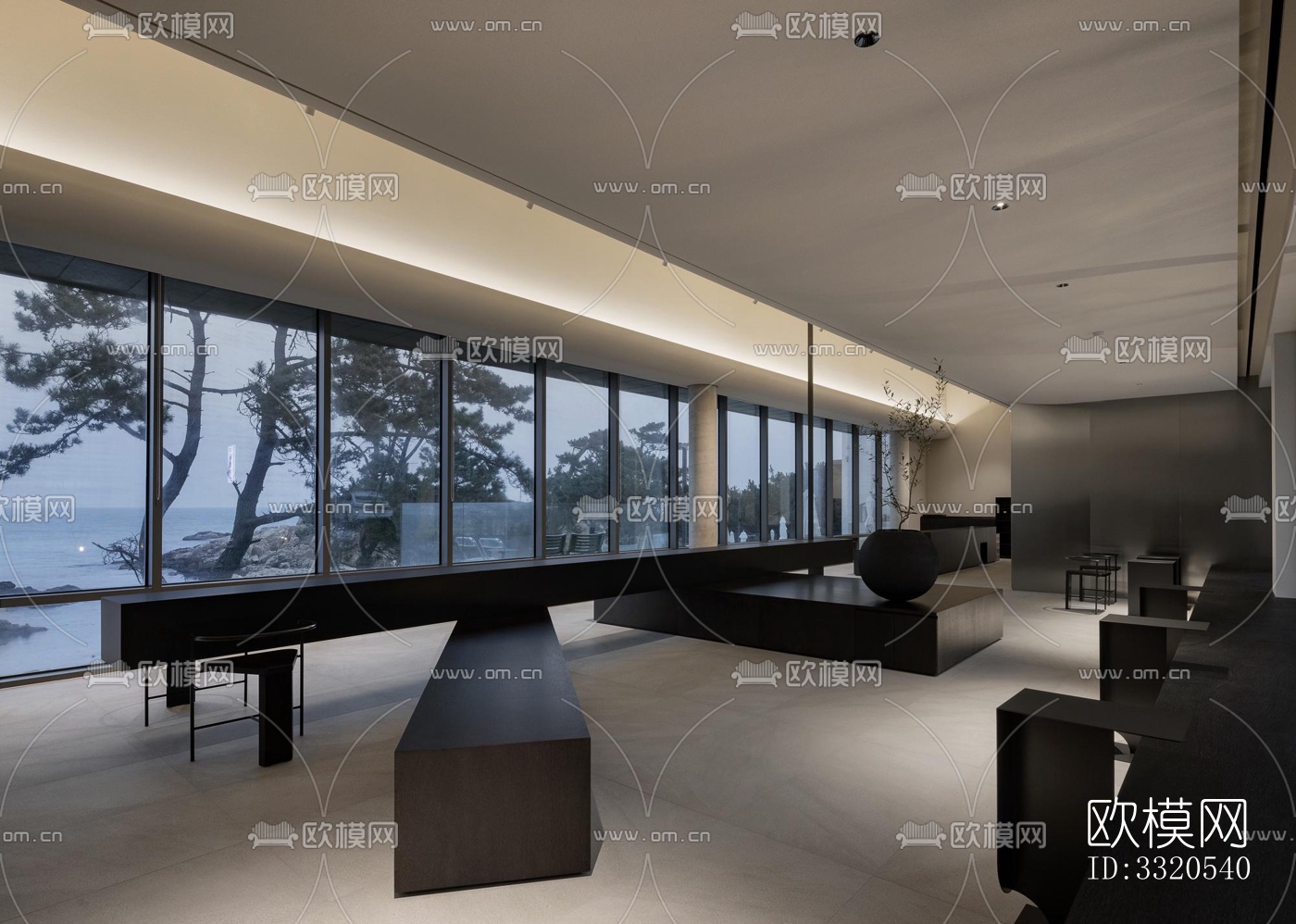 现代咖啡奶茶效果图下载（渲染图4）