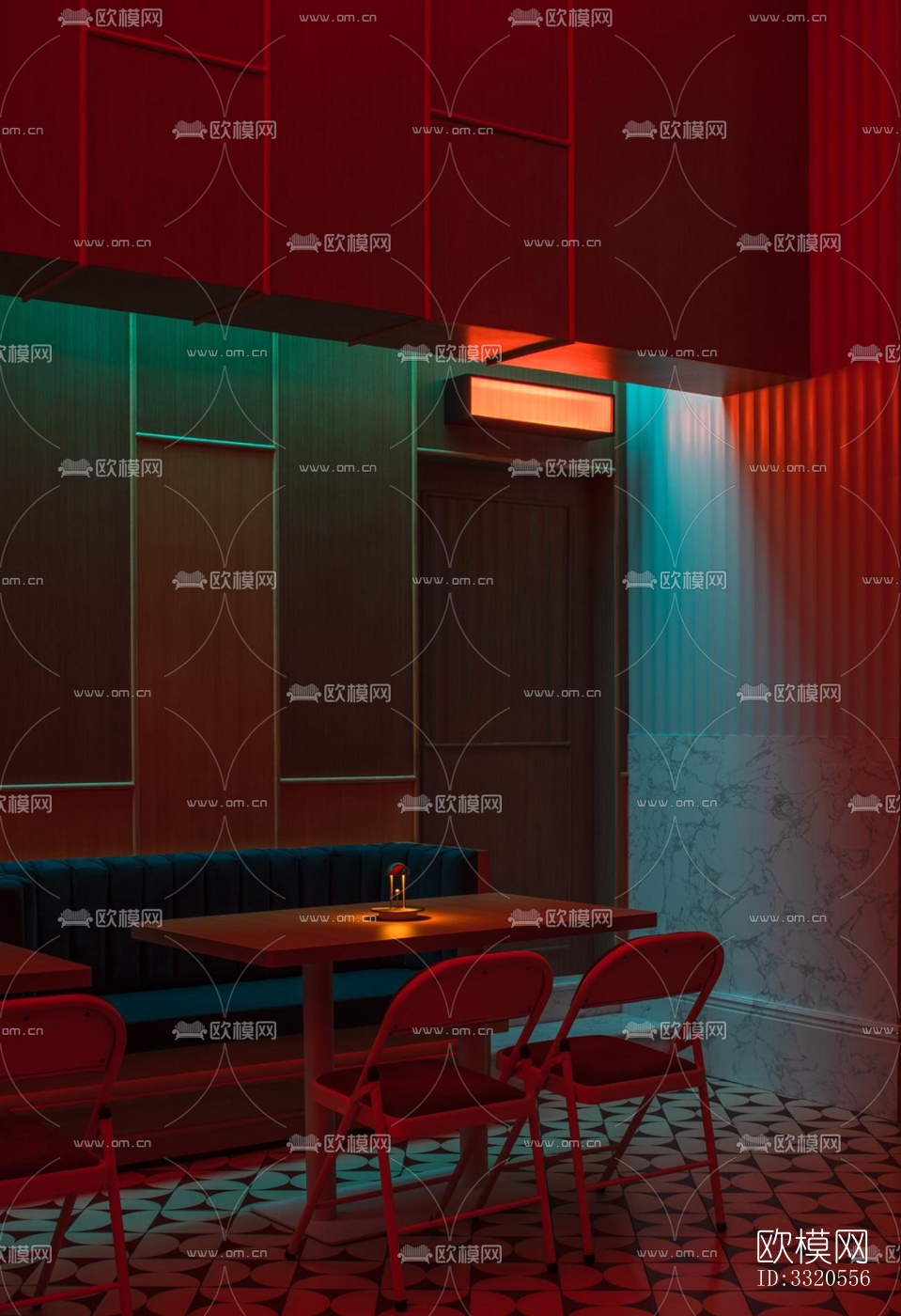 现代咖啡奶茶效果图下载（渲染图11）