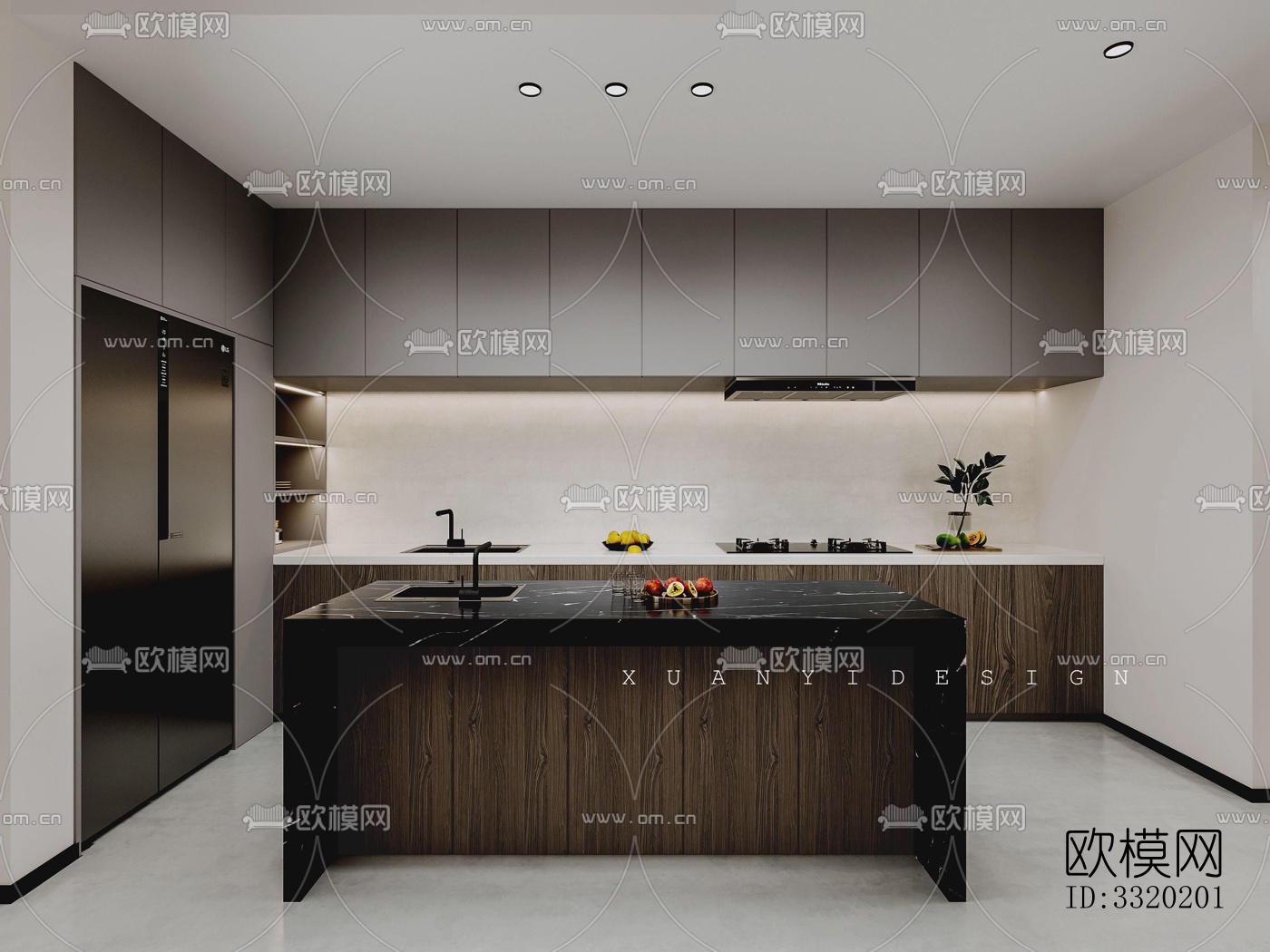 现代客厅效果图下载（渲染图4）