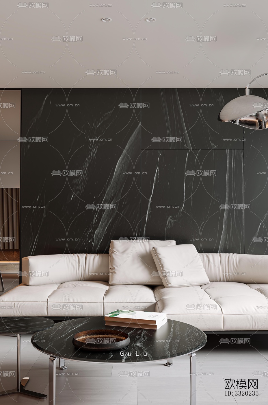 现代客厅效果图下载（渲染图1）