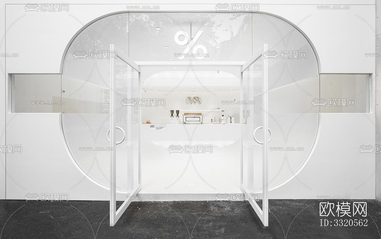 现代咖啡奶茶效果图下载（渲染图2）