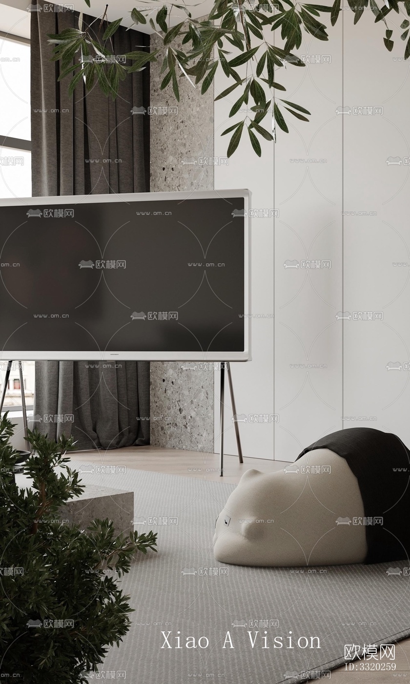 现代客厅效果图下载（渲染图1）