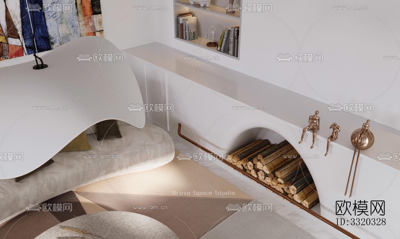 现代客厅效果图下载（渲染图10）