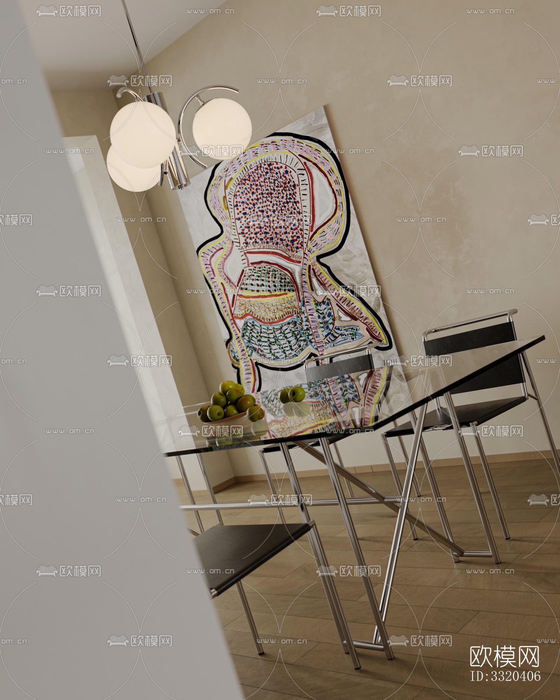 现代客厅效果图下载（渲染图5）