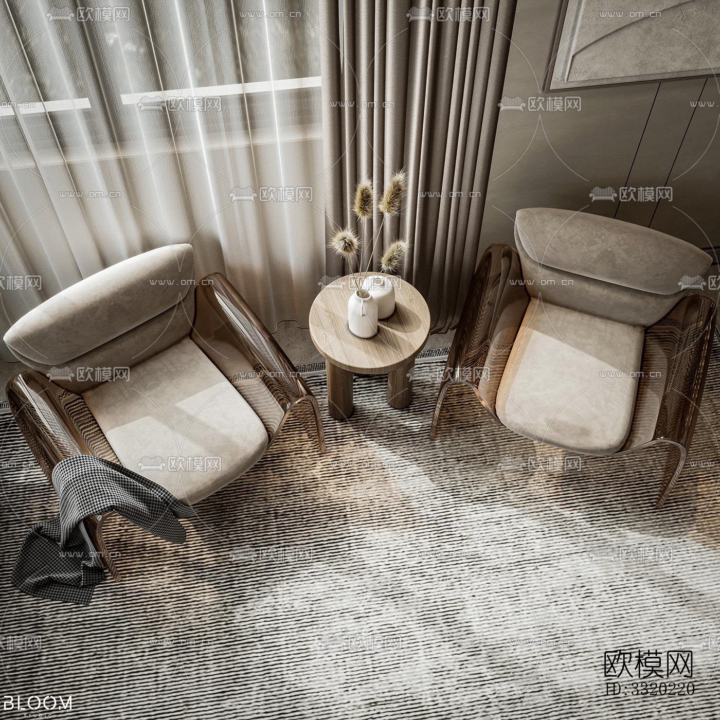 现代客厅效果图下载（渲染图4）