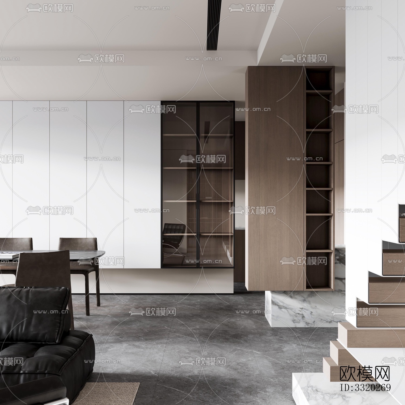 现代客厅效果图下载（渲染图7）