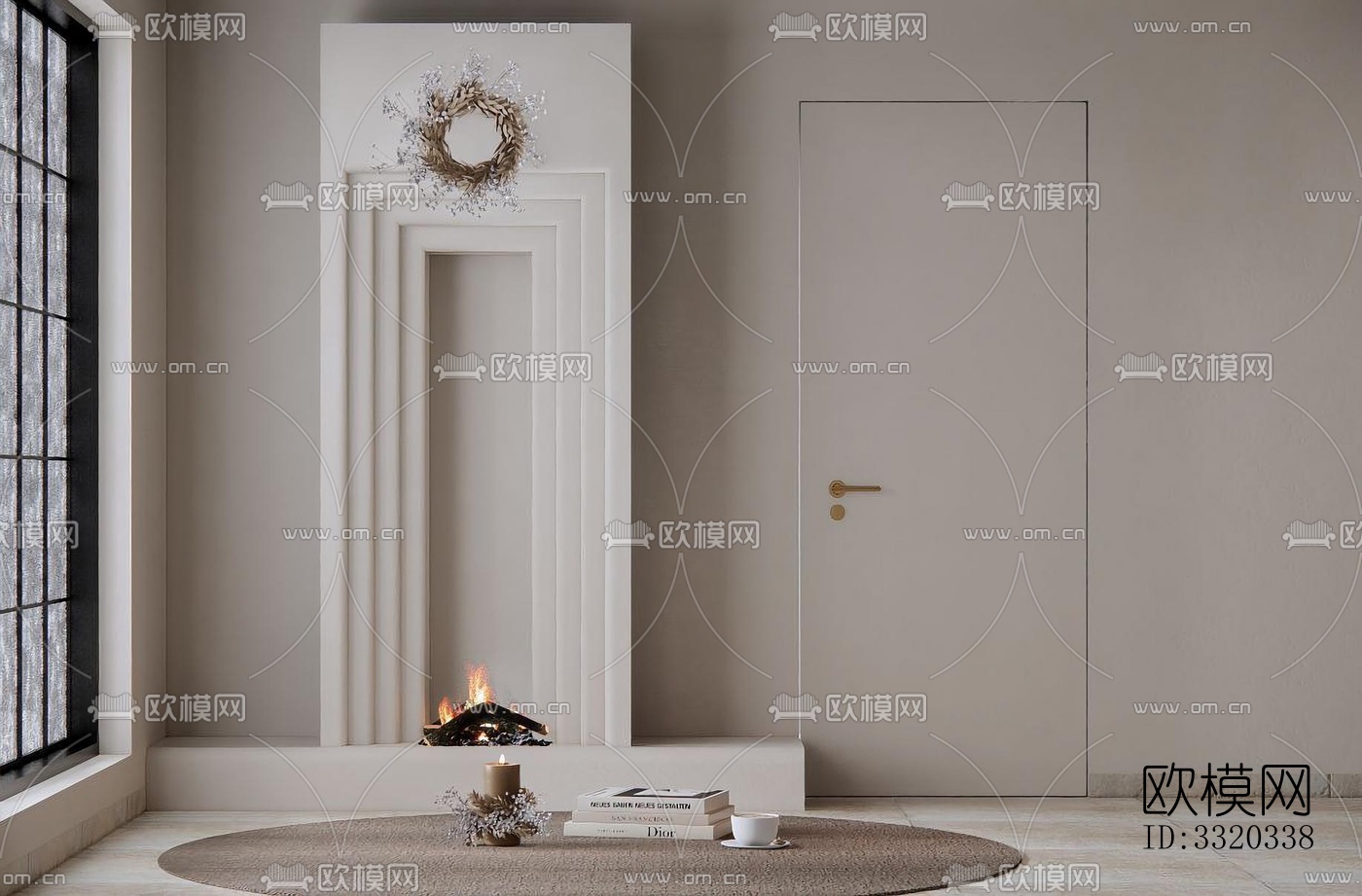 现代客厅效果图下载（渲染图3）