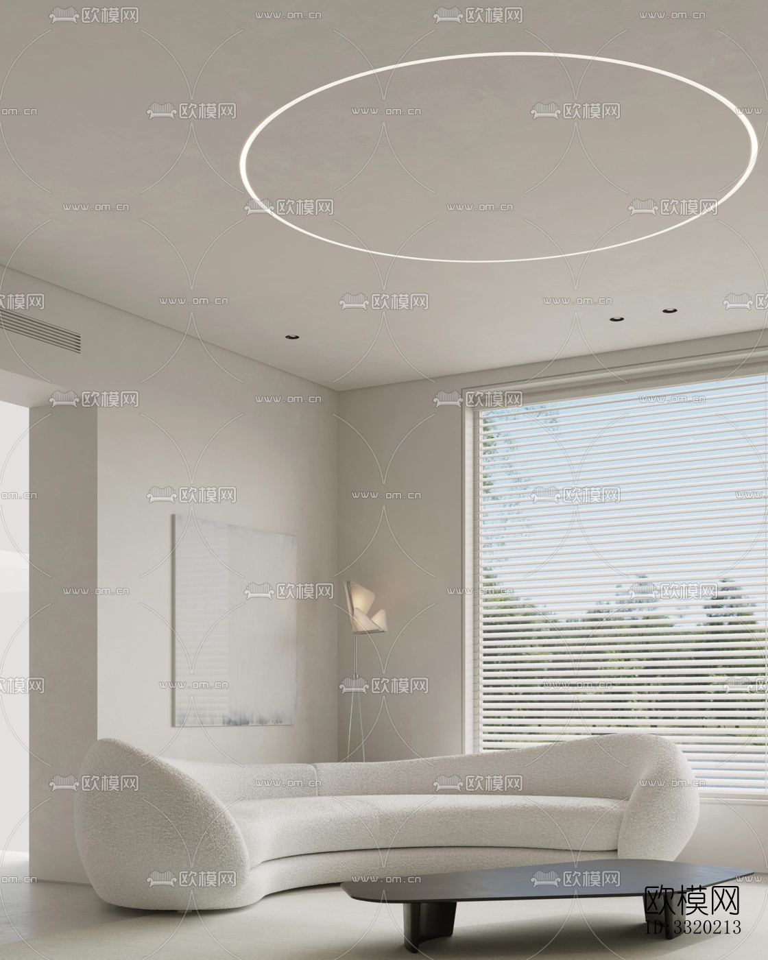 现代客厅效果图下载（渲染图10）