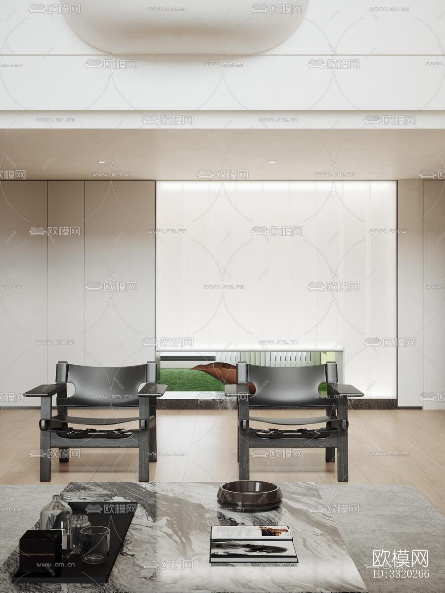 现代客厅效果图下载（渲染图1）