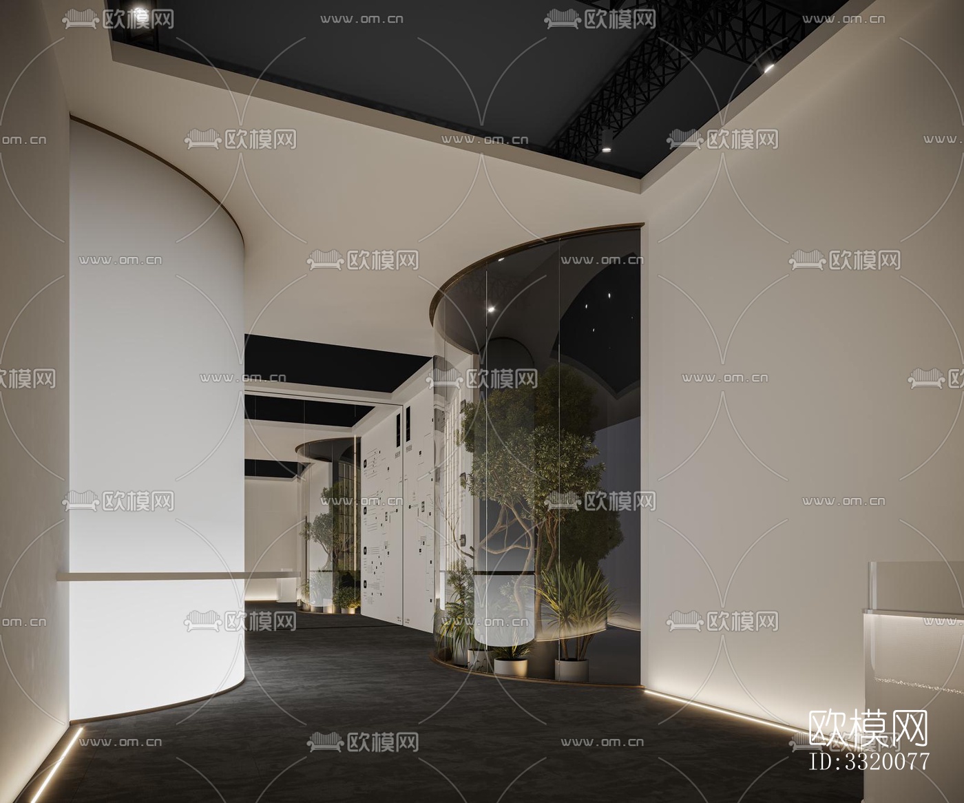 现代展览展厅效果图下载（渲染图8）