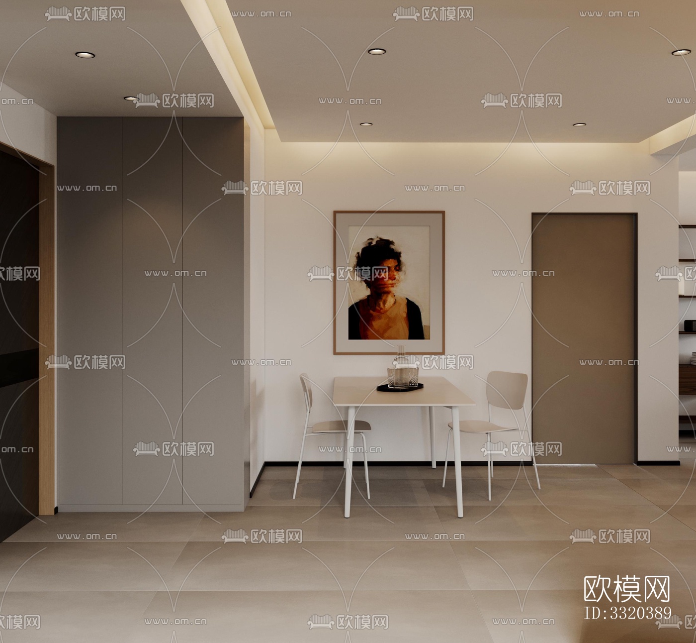 现代客厅效果图下载（渲染图5）