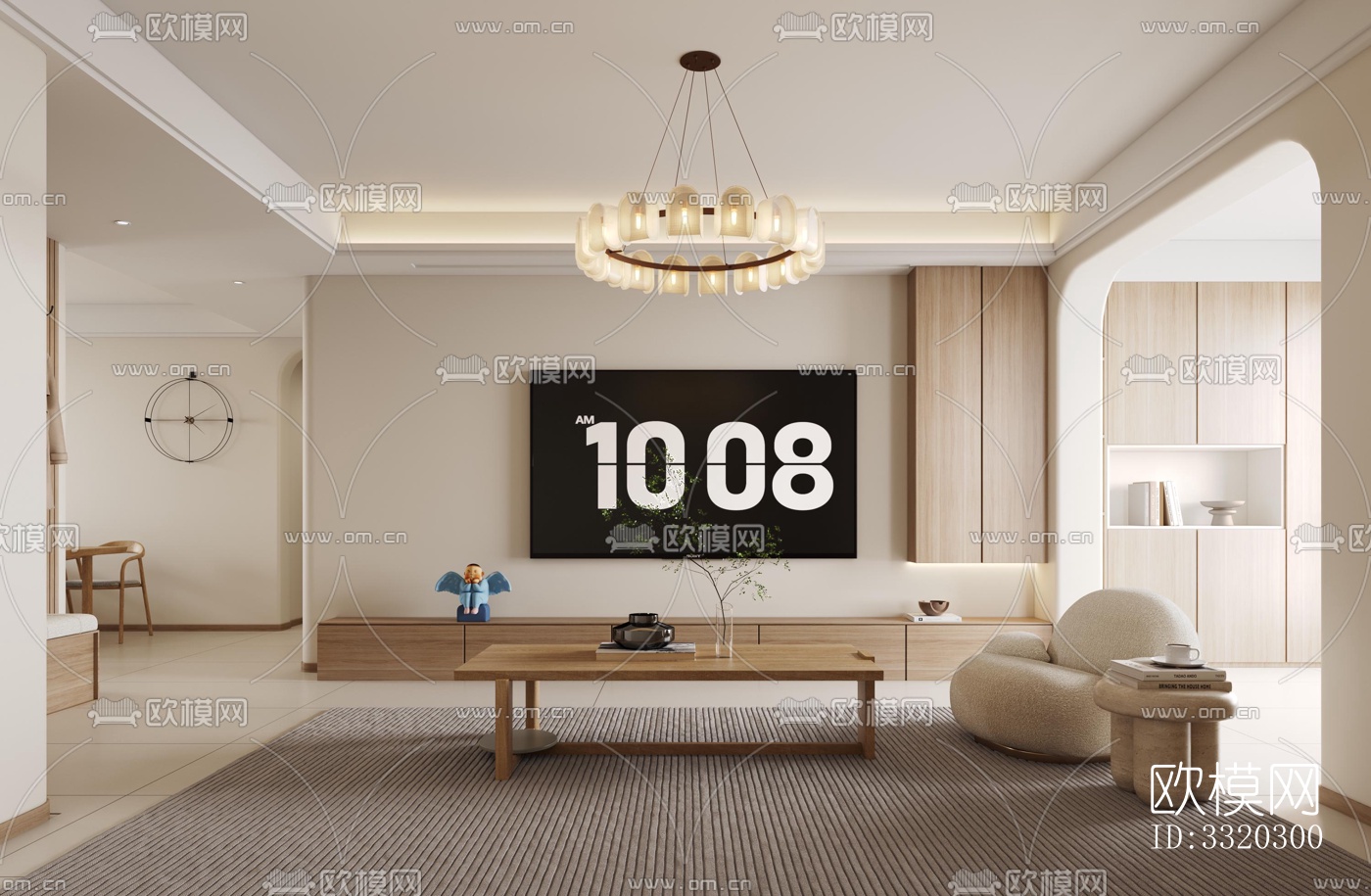 现代客厅效果图下载（渲染图1）