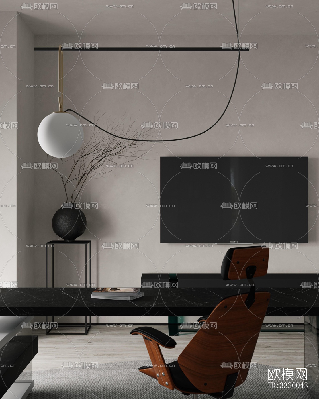 侘寂展览展厅效果图下载（渲染图10）