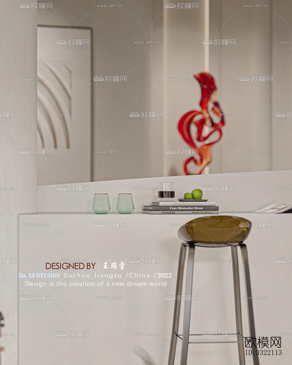 现代客厅效果图下载（渲染图6）