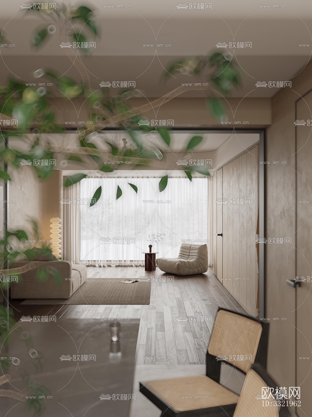 现代客厅效果图下载（渲染图12）