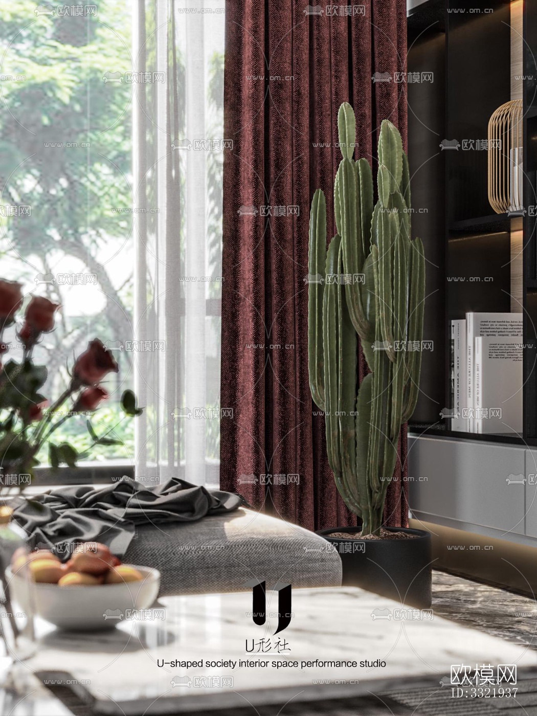 现代客厅效果图下载（渲染图6）