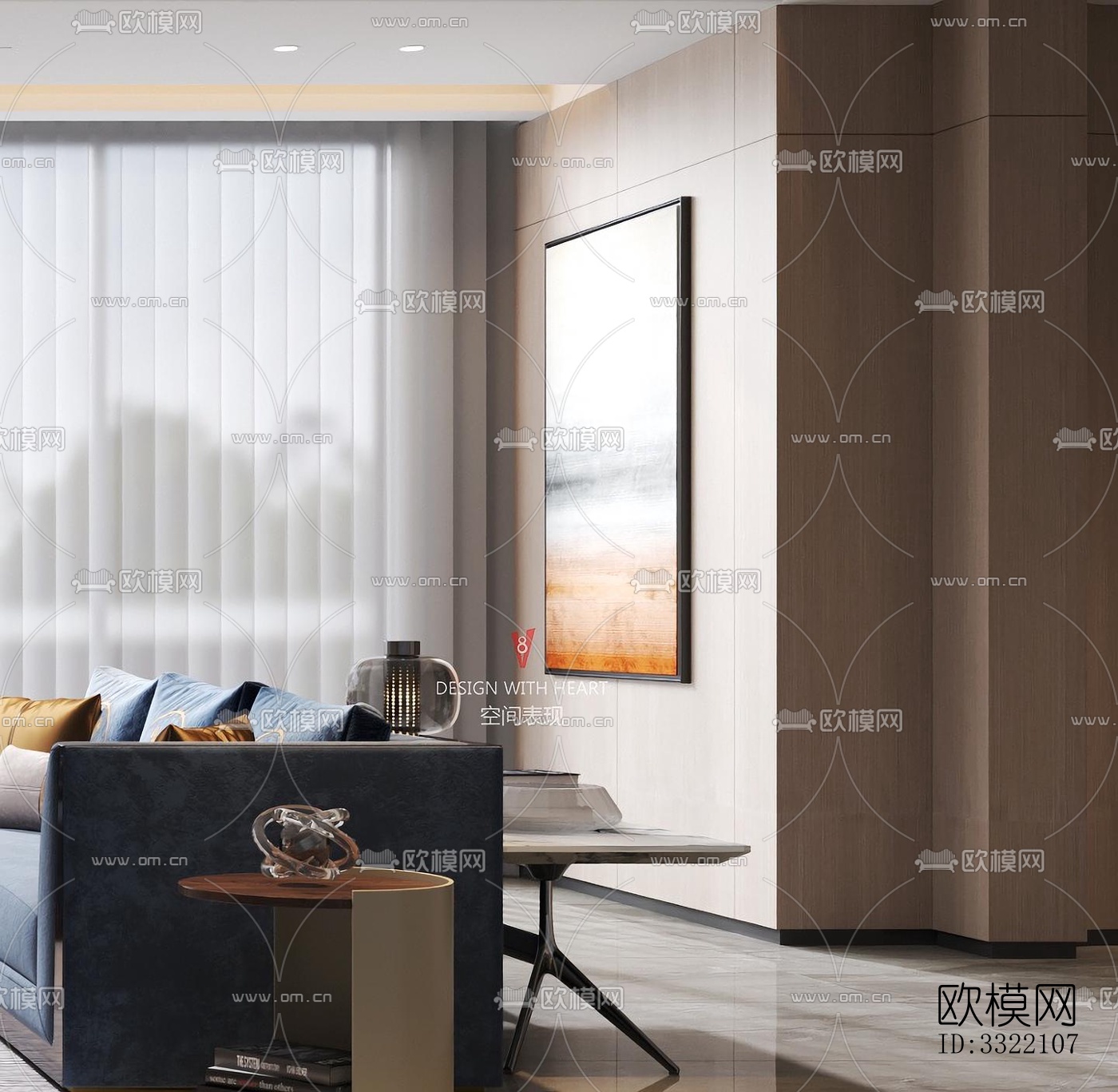 现代客厅效果图下载（渲染图6）