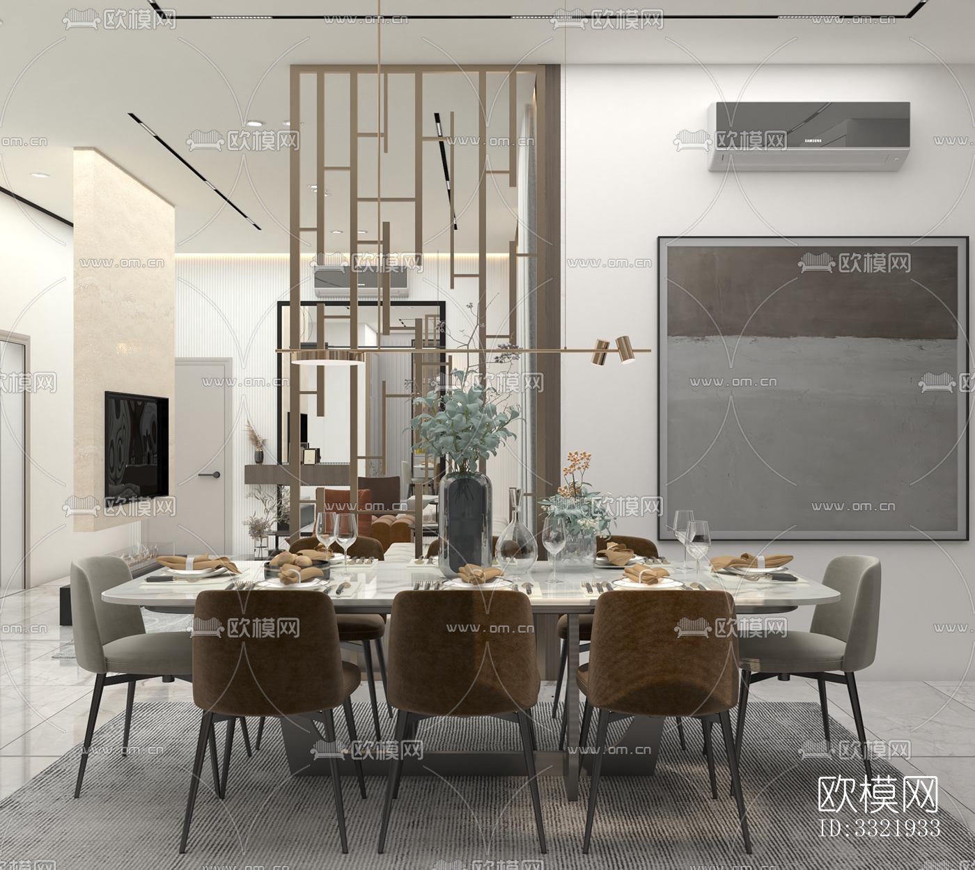 现代客厅效果图下载（渲染图4）