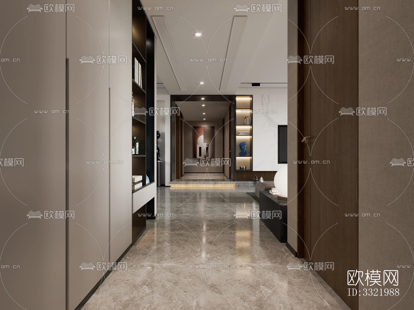 现代客厅效果图下载（渲染图5）