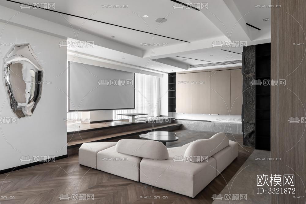 现代客厅效果图下载（渲染图9）