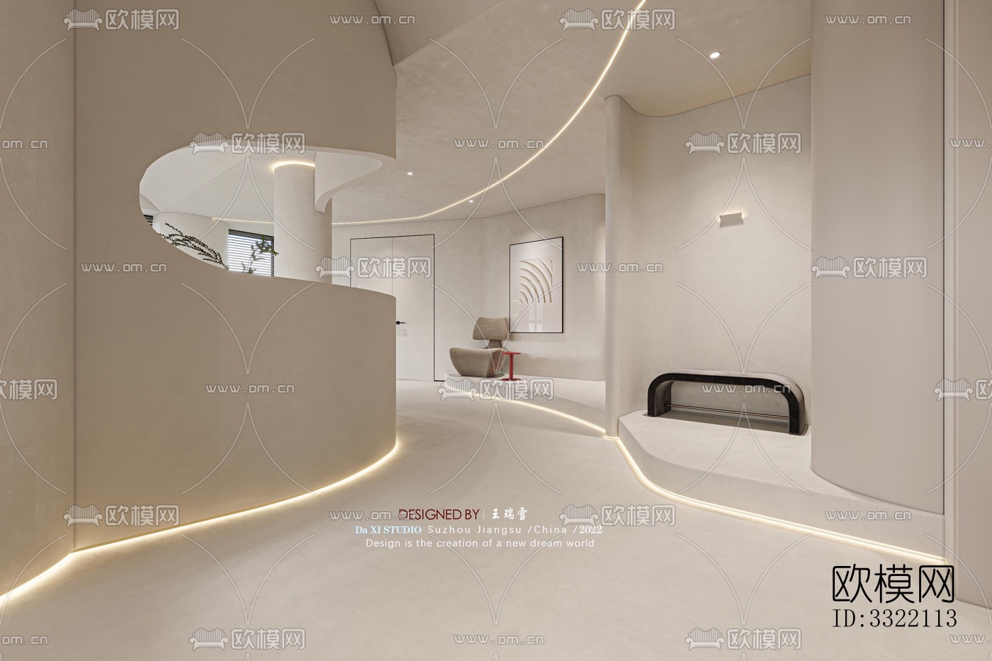 现代客厅效果图下载（渲染图9）