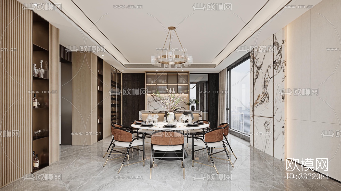 现代客厅效果图下载（渲染图6）