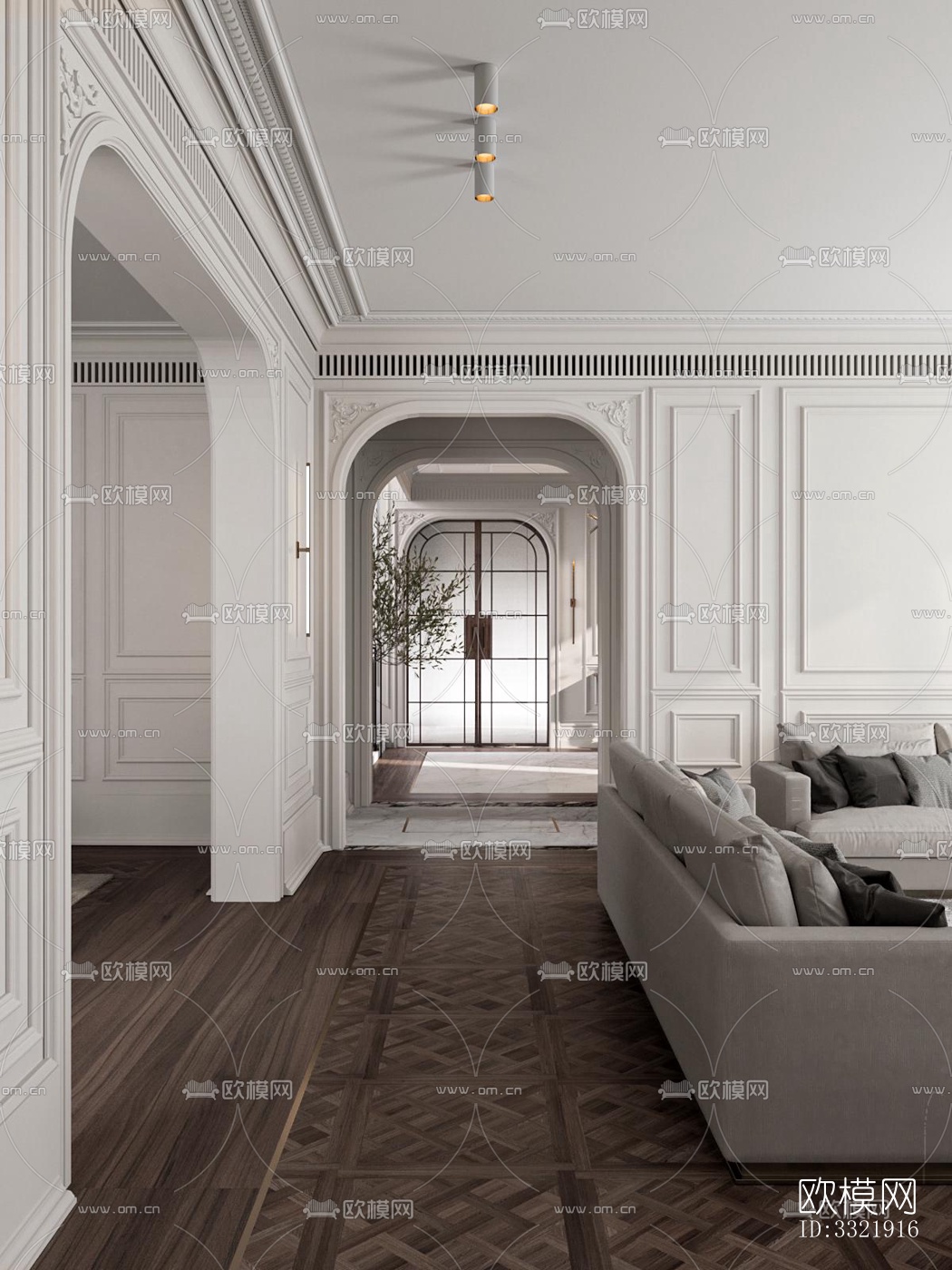 现代客厅效果图下载（渲染图9）