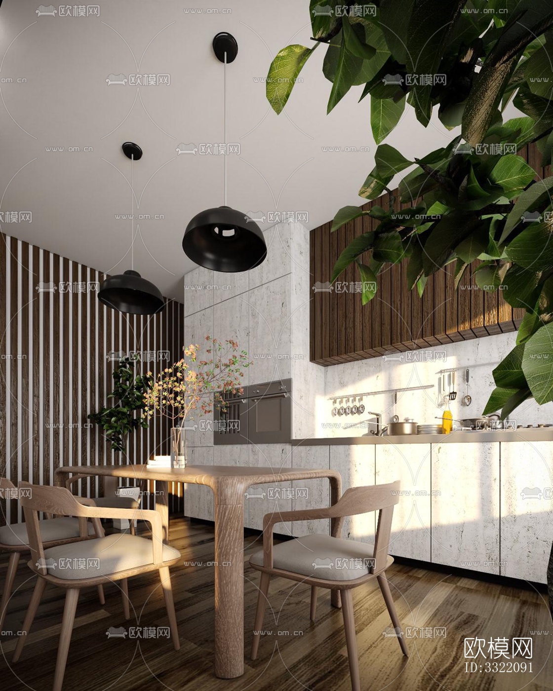 现代客厅效果图下载（渲染图7）