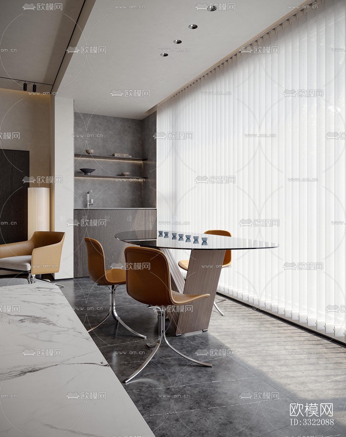 现代客厅效果图下载（渲染图6）