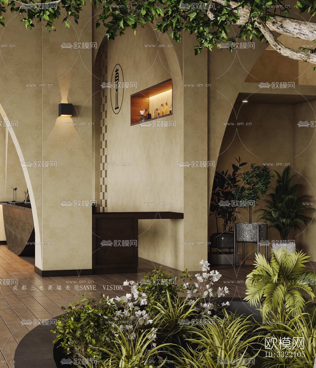 现代客厅效果图下载（渲染图7）