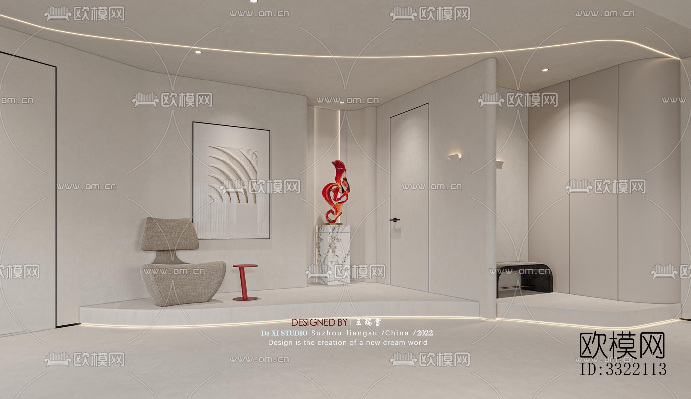 现代客厅效果图下载（渲染图11）