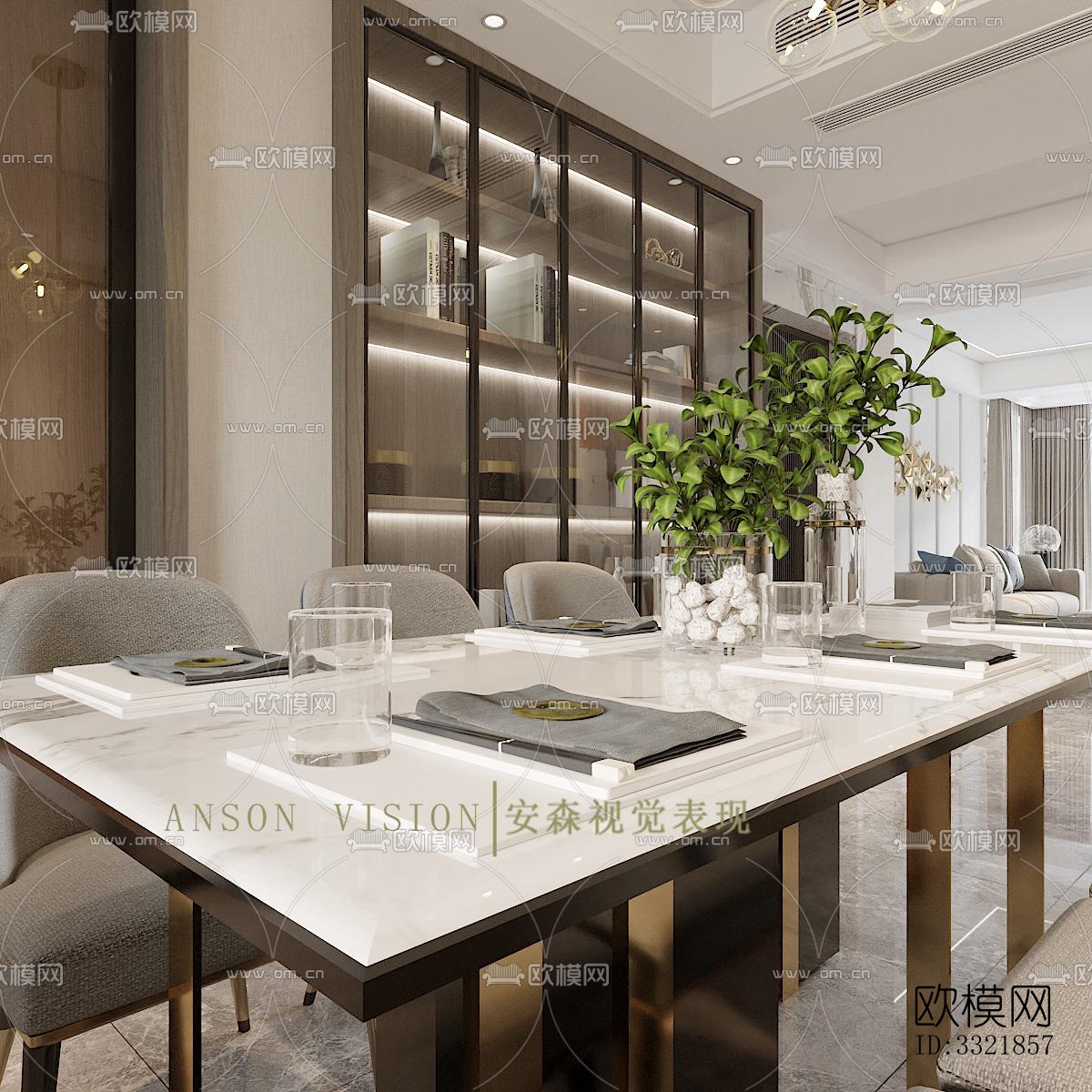 现代客厅效果图下载（渲染图15）