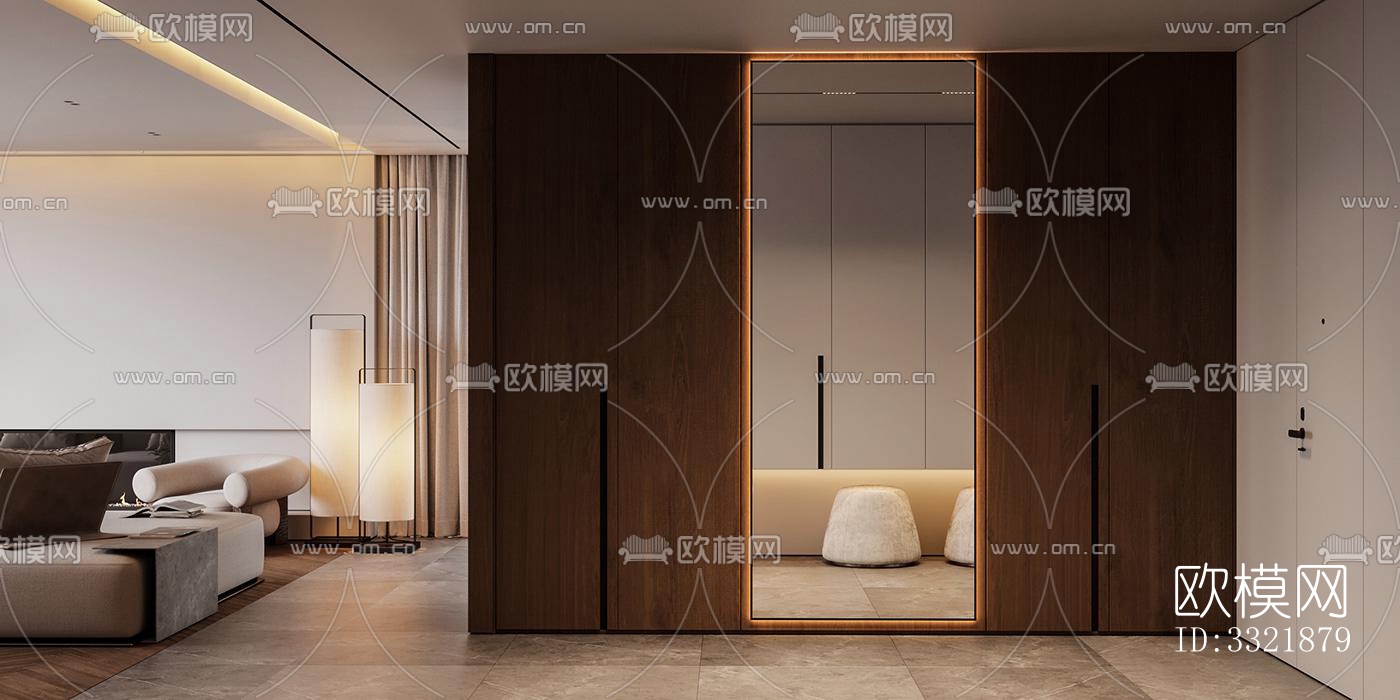 现代客厅效果图下载（渲染图19）