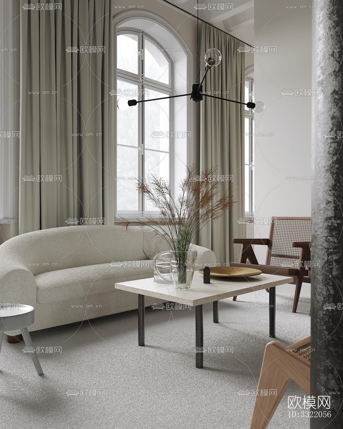 现代客厅效果图下载（渲染图16）