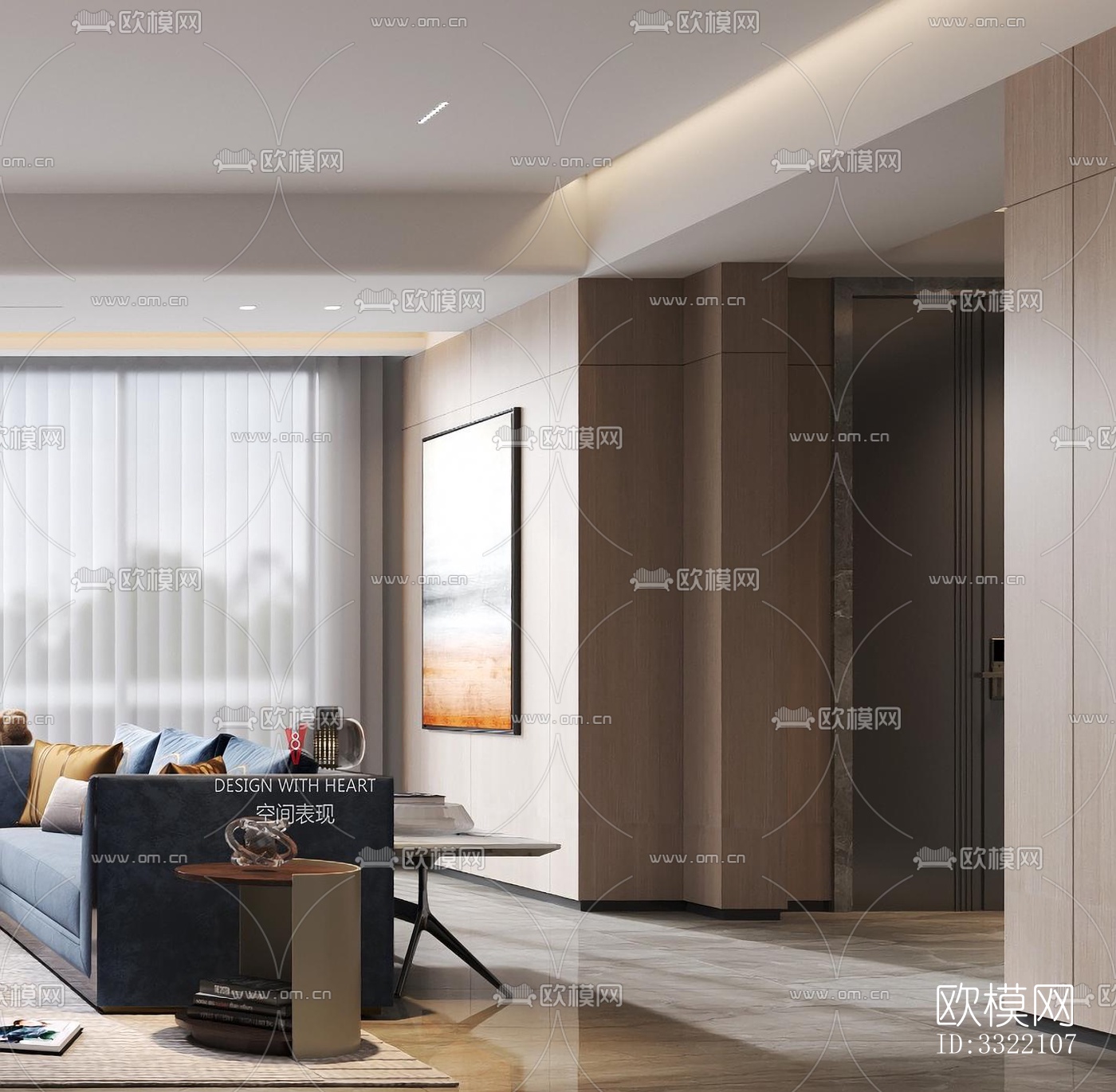 现代客厅效果图下载（渲染图7）