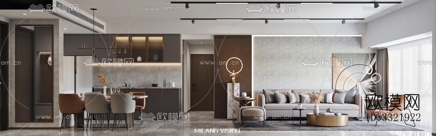 现代客厅效果图下载（渲染图1）