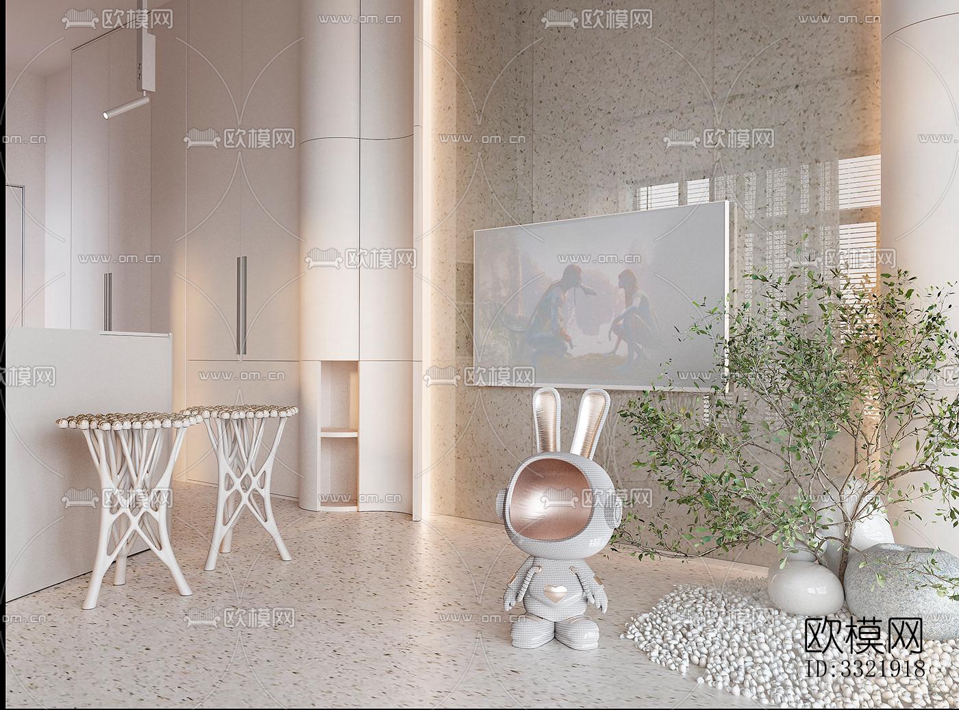 现代客厅效果图下载（渲染图7）