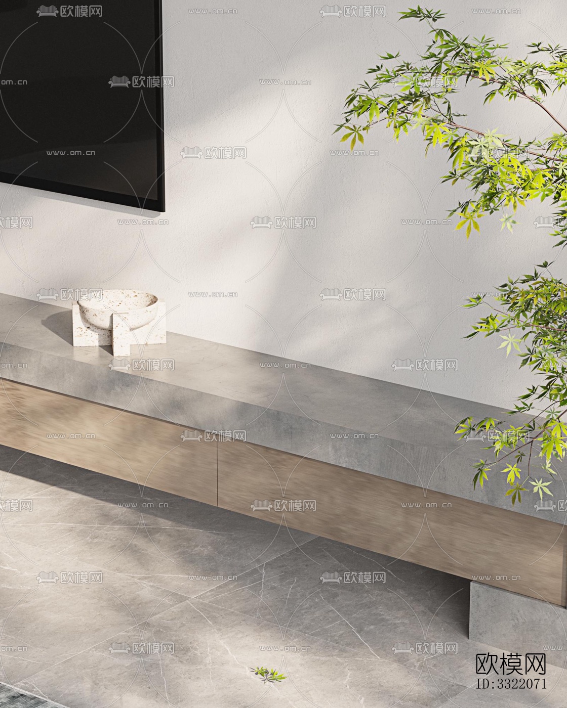 现代客厅效果图下载（渲染图5）