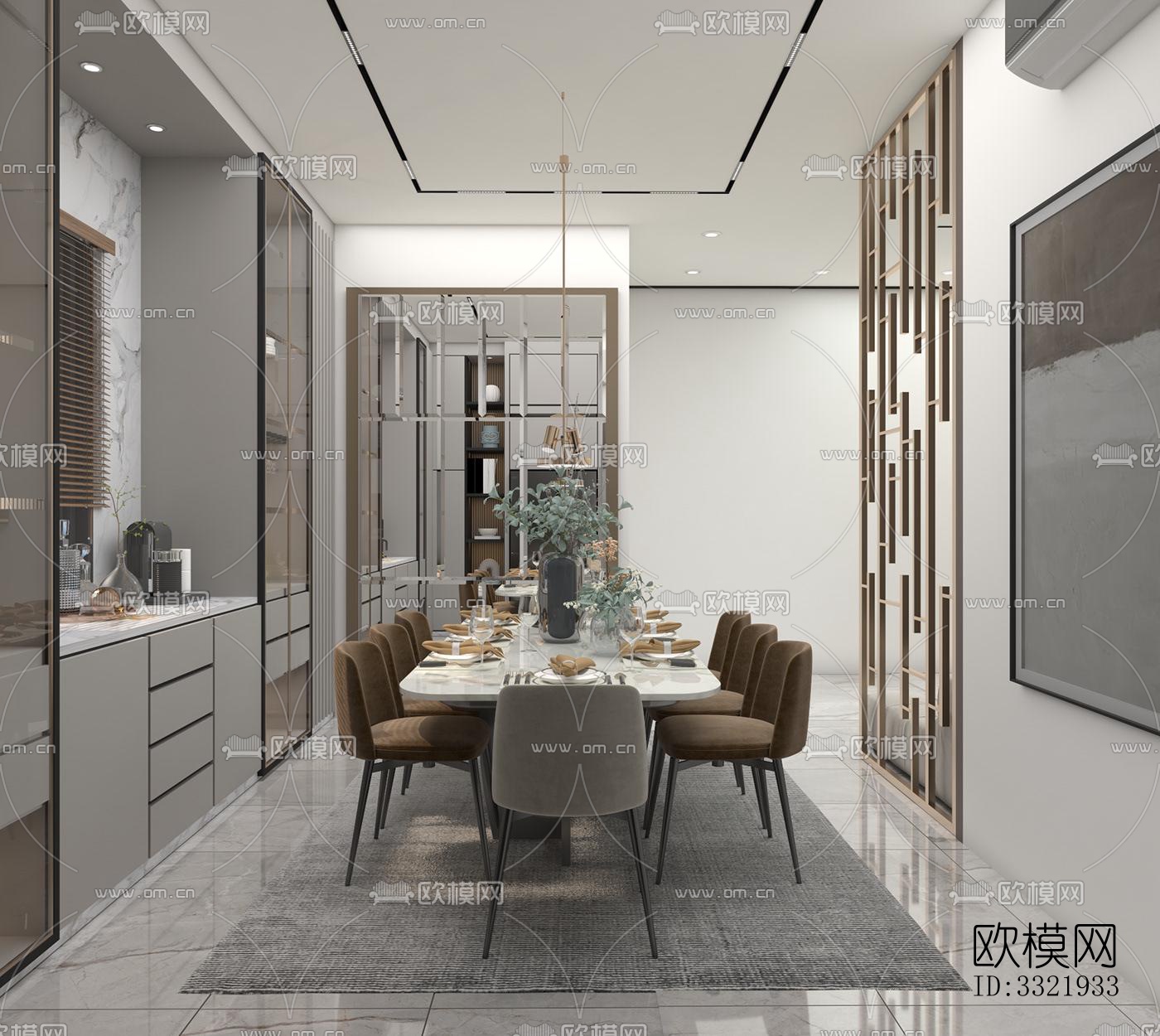 现代客厅效果图下载（渲染图3）